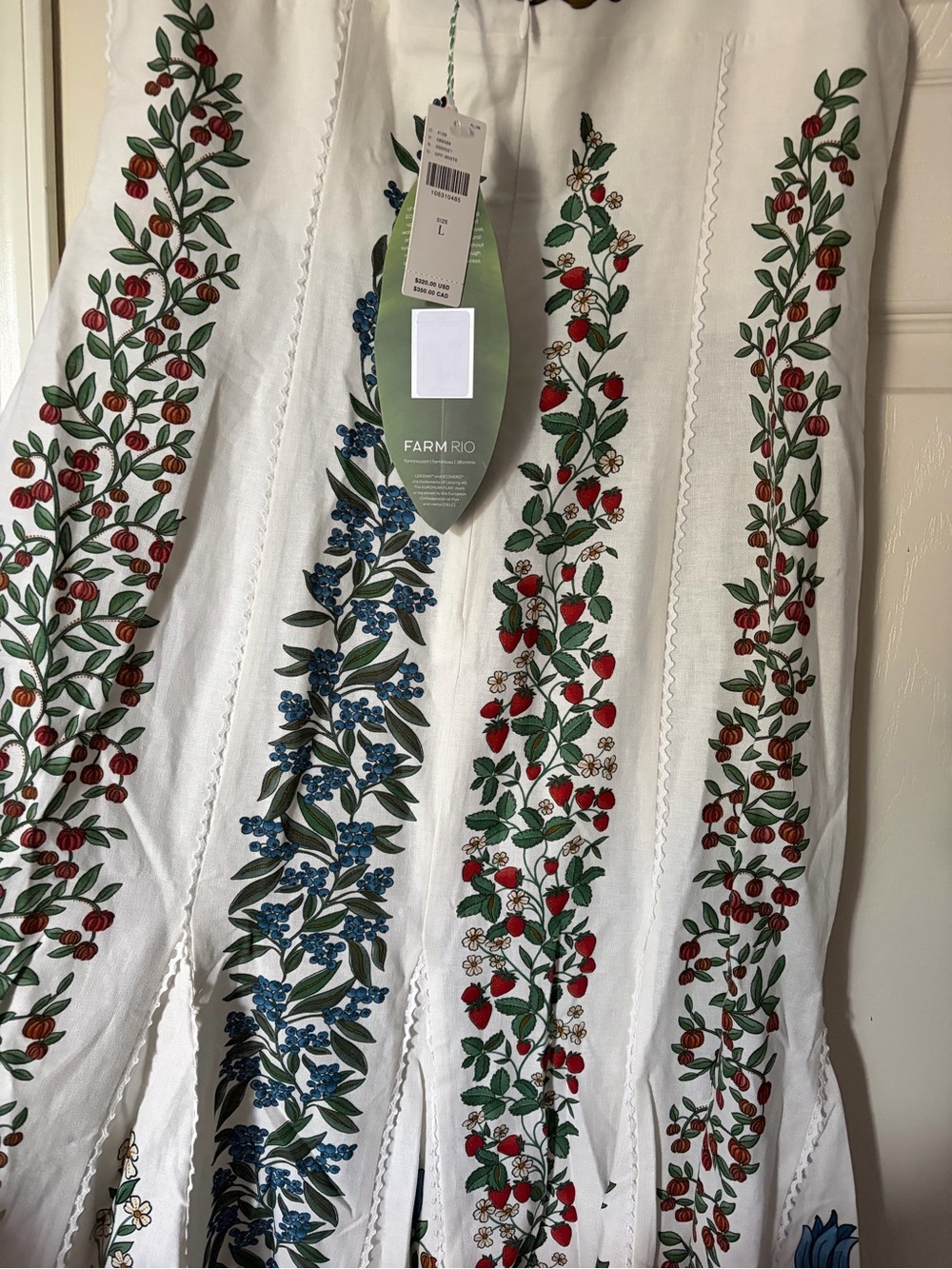 Farm Rio Fruit Beauty Linen Blend Maxi Dress - Picture 10 of 11